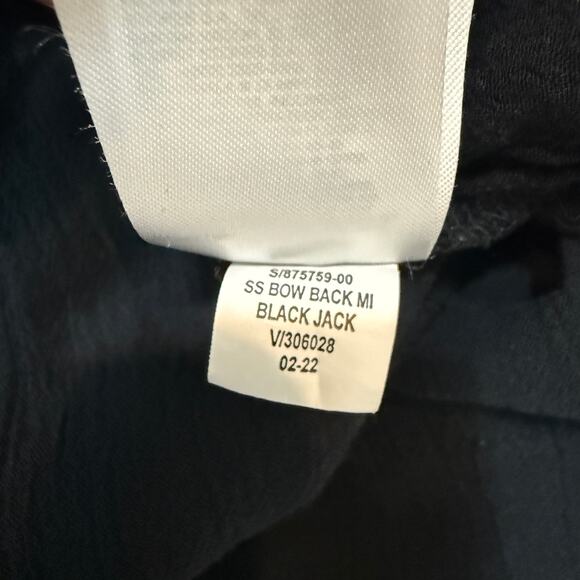 Old Navy large puff sleeve tie back bow cut out mini dress pockets D2 2689 - Picture 5 of 10